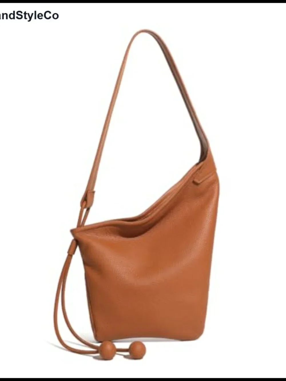 Genuine Leather Slouchy Hobo Shoulder Bag Adjustable Strap